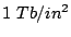 $ 1 Tb/in^2$