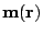 $ \mathbf{m(r)}$