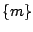 $ \{m\}$