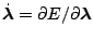 $ \dot{\mbox{\boldmath $\lambda$}}=\partial E/\partial
\mbox{\boldmath $\lambda$}$