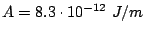 $ A=8.3\cdot 10^{-12} J/m$