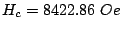 $ H_c =
8422.86 Oe$