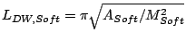 $ L_{DW,Soft}=\pi\sqrt{A_{Soft}/M_{Soft}^2}$
