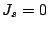 $ J_s=0$