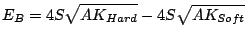 $\displaystyle E_B=4S\sqrt{AK_{Hard}}-4S\sqrt{AK_{Soft}}$