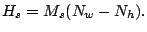 $\displaystyle H_s=M_s(N_w-N_h).$