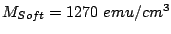 $ M_{Soft}=1270 emu/cm^3$