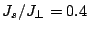 $ J_s/J_{\bot }=0.4$