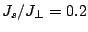 $ J_s/J_{\bot }=0.2$