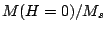 $ M(H=0)/M_s$