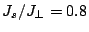$ J_s/J_{\bot }=0.8$