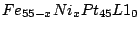 $ Fe_{55-x}Ni_xPt_{45}L1_0$