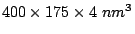 $ 400\times 175\times 4 nm^3$