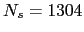 $ N_{s}= 1304$