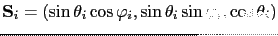 $\displaystyle \mathbf{S}_{i}=(\sin\theta_{i}\cos\varphi_{i}, \sin\theta_{i}\sin\varphi_{i},\cos\theta_{i})$