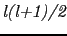 $ \textit{l(l+1)/2}$