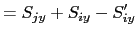 $\displaystyle = S_{jy} + S_{iy} - S_{iy}'$