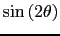 $ \sin\left(2\theta\right)$