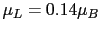 $ \mu_{L}=0.14\mu_{B}$